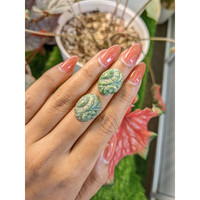 18.73&nbsp;Ct.Tw.Total Carat Weight Green Jade Pair from Burma (Myanmar) Life Style
