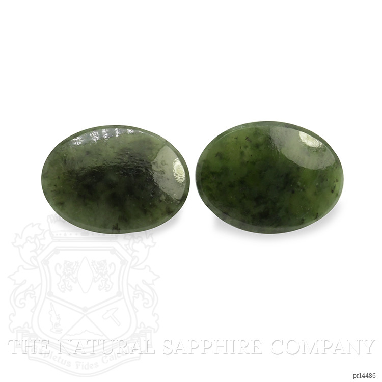 12.02 Ct.Tw. Green Jade Pair from Burma (Myanmar)