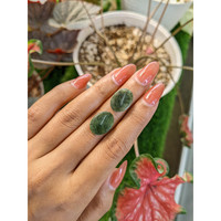 12.02&nbsp;Ct.Tw.Total Carat Weight Green Jade Pair from Burma (Myanmar) Life Style
