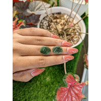 12.02&nbsp;Ct.Tw.Total Carat Weight Green Jade Pair from Burma (Myanmar) Life Style