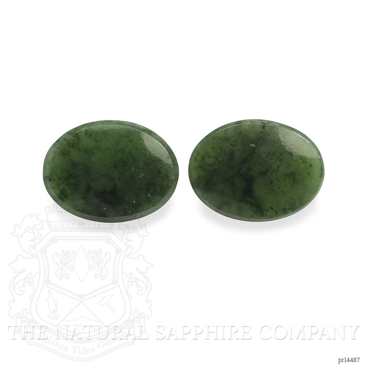 12.16 Ct.Tw. Green Jade Pair from Burma (Myanmar)