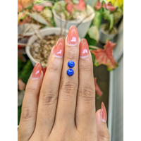 1.84 Ct.Tw.Total Carat Weight Cabochon Lapis Pair from Afghanistan Life Style