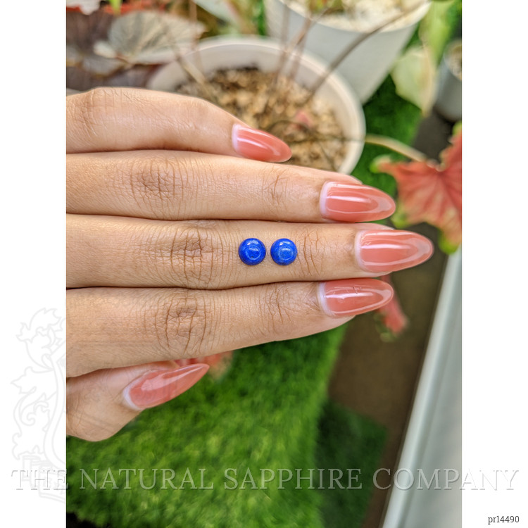 1.84 Ct.Tw. Cabochon Lapis Pair from Afghanistan