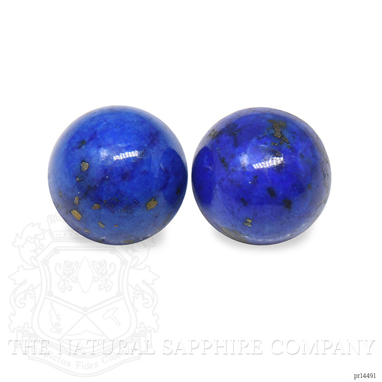 2.00 Ct.Tw. Cabochon Lapis Pair from Afghanistan