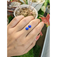 2.00 Ct.Tw.Total Carat Weight Cabochon Lapis Pair from Afghanistan Life Style
