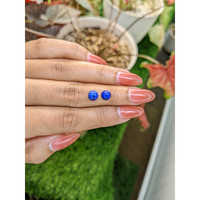 2.00 Ct.Tw.Total Carat Weight Cabochon Lapis Pair from Afghanistan Life Style