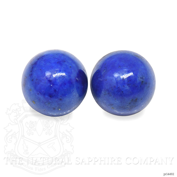 2.00 Ct.Tw. Cabochon Lapis Pair from Afghanistan