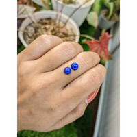 1.91 Ct.Tw.Total Carat Weight Cabochon Lapis Pair from Afghanistan Life Style