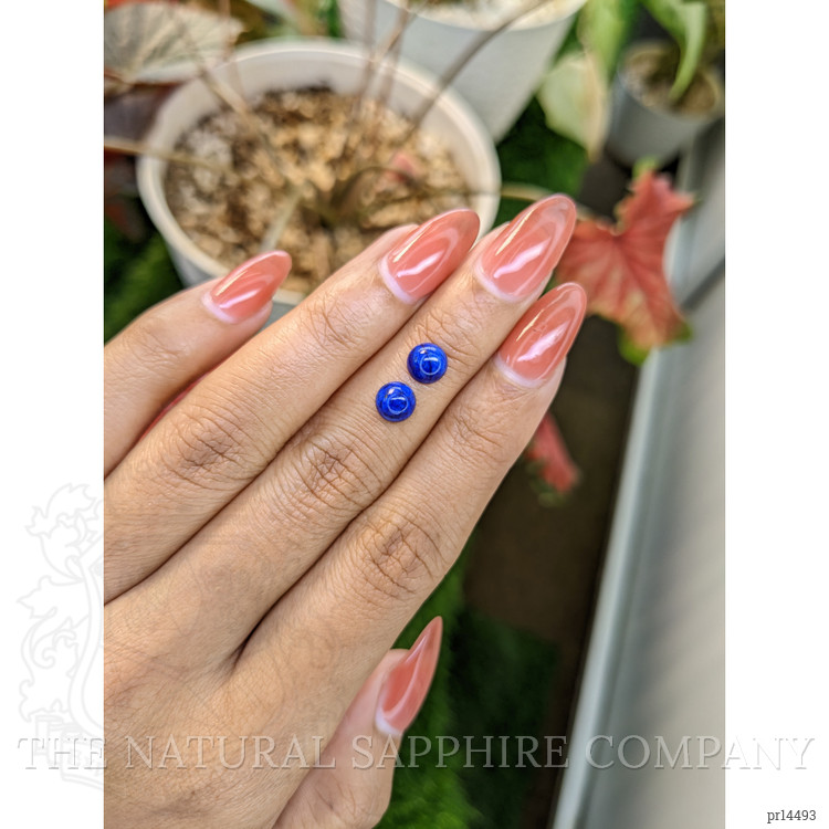 1.91 Ct.Tw. Cabochon Lapis Pair from Afghanistan