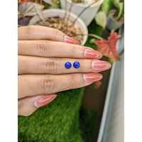 1.91 Ct.Tw.Total Carat Weight Cabochon Lapis Pair from Afghanistan Life Style