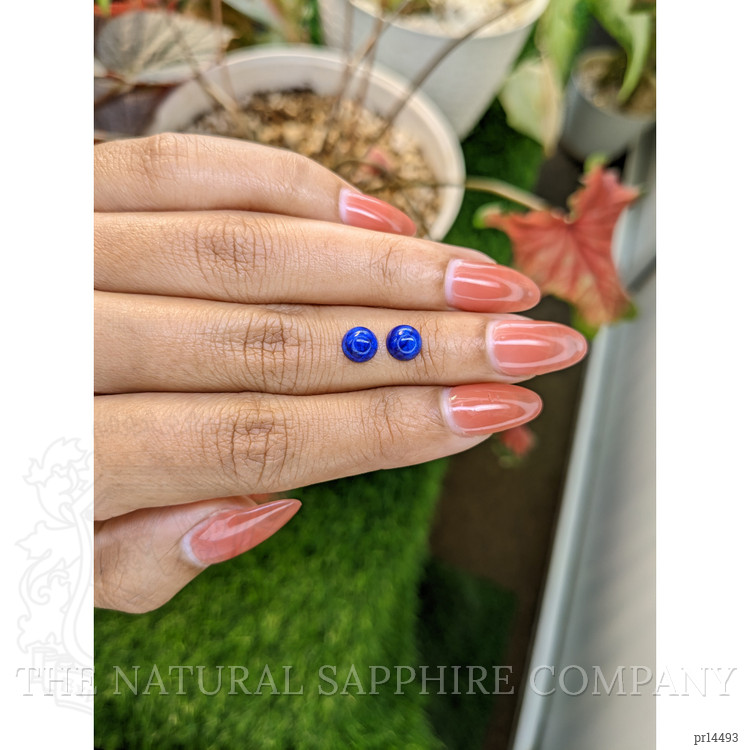 1.91 Ct.Tw. Cabochon Lapis Pair from Afghanistan