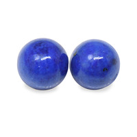1.86 Ct.Tw.Total Carat Weight Cabochon Lapis Pair from Afghanistan Image