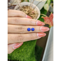 1.86 Ct.Tw.Total Carat Weight Cabochon Lapis Pair from Afghanistan Life Style