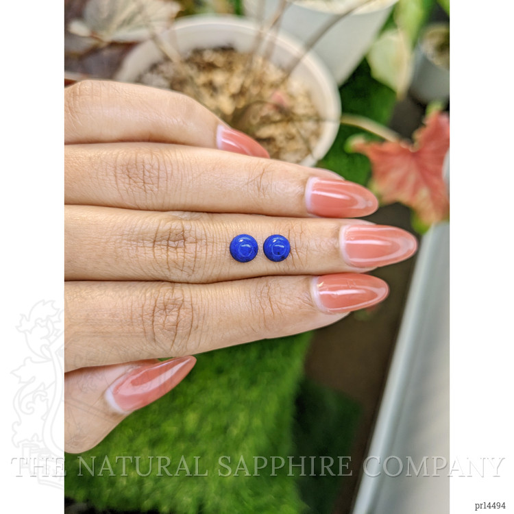 1.86 Ct.Tw. Cabochon Lapis Pair from Afghanistan