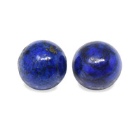 1.85 Ct.Tw.Total Carat Weight Cabochon Lapis Pair from Afghanistan Image