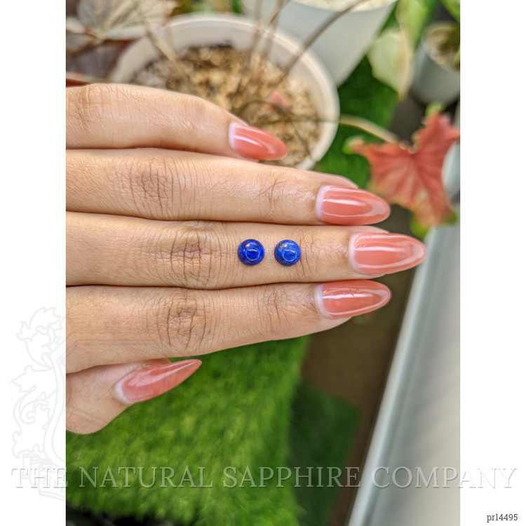 1.85 Ct.Tw. Cabochon Lapis Pair from Afghanistan