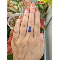 1.85&nbsp;Ct.Tw.Total Carat Weight Cabochon Lapis Pair from Afghanistan Life Style