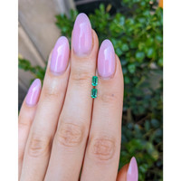 0.50 Ct.Tw.Total Carat Weight Emerald Pair from Afghanistan Life Style
