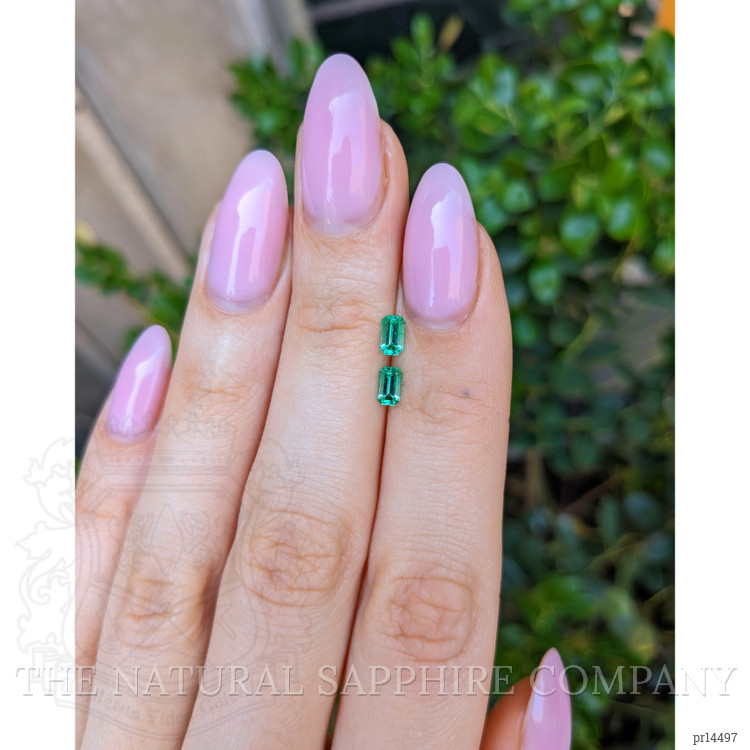 0.50 Ct.Tw. Emerald Pair from Afghanistan