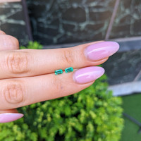 0.50 Ct.Tw.Total Carat Weight Emerald Pair from Afghanistan Life Style
