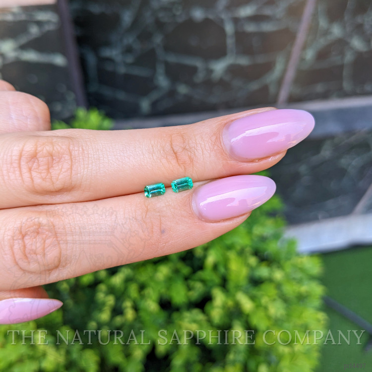 0.50 Ct.Tw. Emerald Pair from Afghanistan
