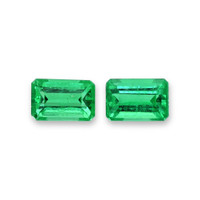 0.62 Ct.Tw.Total Carat Weight Emerald Pair from Afghanistan Video