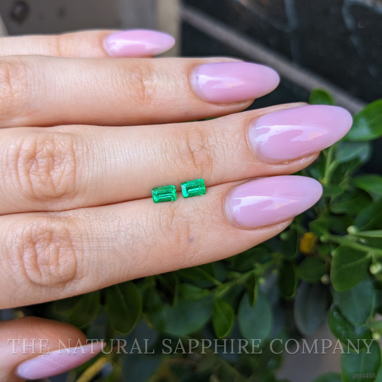 0.62 Ct.Tw. Emerald Pair from Afghanistan