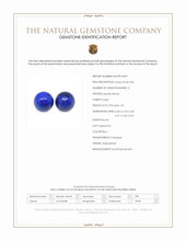 1.98 Ct.Tw.Total Carat Weight Cabochon Lapis Pair from Afghanistan Scan Report