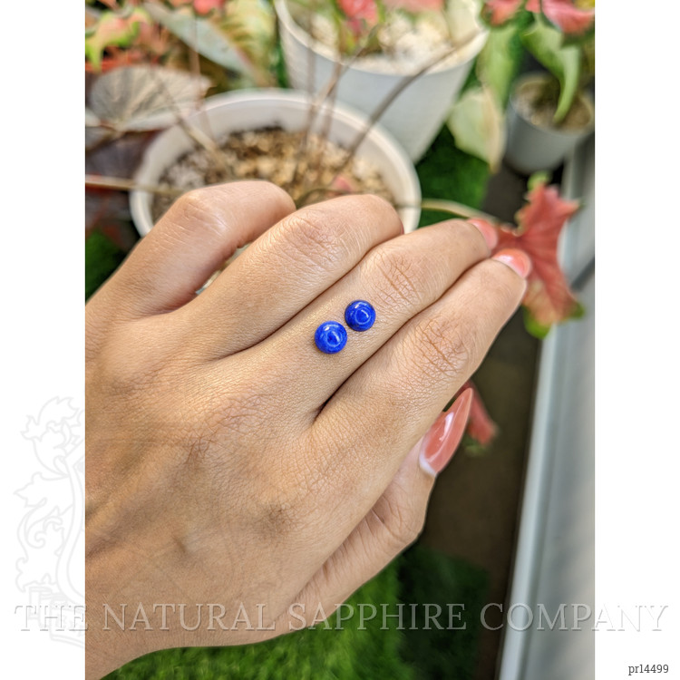 1.98 Ct.Tw. Cabochon Lapis Pair from Afghanistan