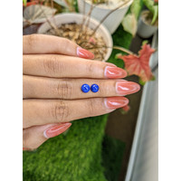 1.98 Ct.Tw.Total Carat Weight Cabochon Lapis Pair from Afghanistan Life Style
