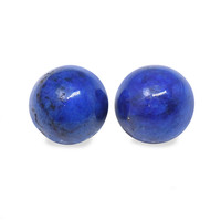 1.84 Ct.Tw.Total Carat Weight Cabochon Lapis Pair from Afghanistan Image