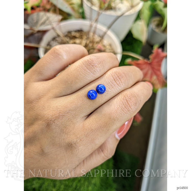 1.84 Ct.Tw. Cabochon Lapis Pair from Afghanistan
