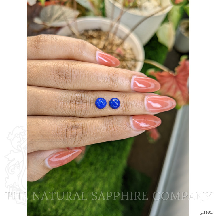 1.91 Ct.Tw. Cabochon Lapis Pair from Afghanistan