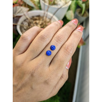 1.91 Ct.Tw.Total Carat Weight Cabochon Lapis Pair from Afghanistan Life Style