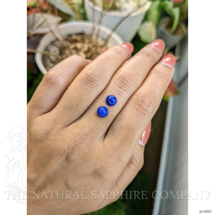 1.91 Ct.Tw. Cabochon Lapis Pair from Afghanistan