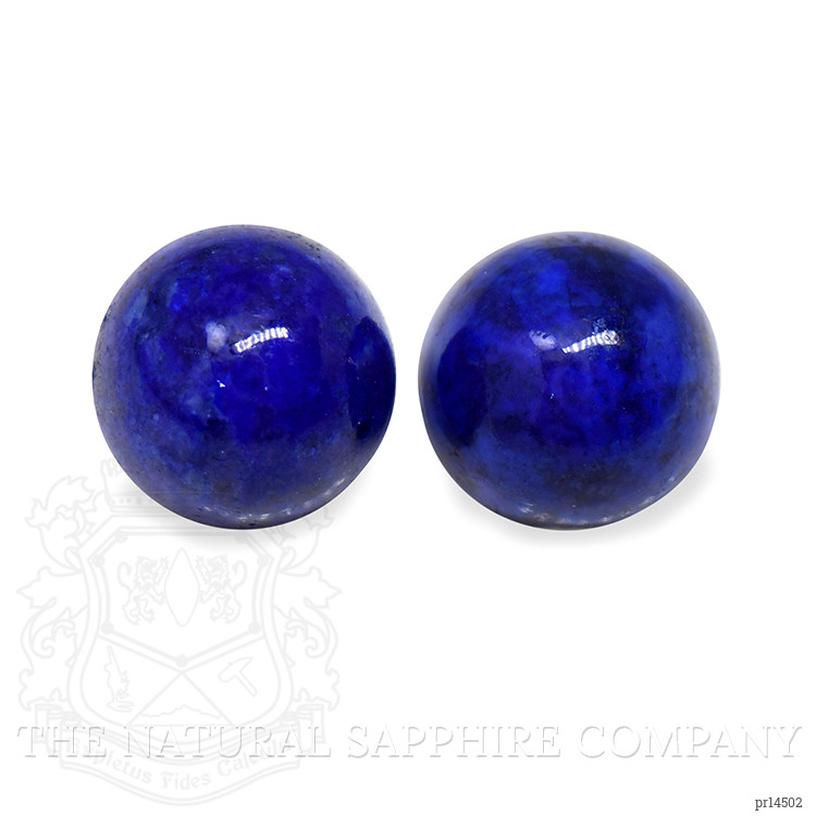 1.80 Ct.Tw. Cabochon Lapis Pair from Afghanistan