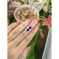 1.80&nbsp;Ct.Tw.Total Carat Weight Cabochon Lapis Pair from Afghanistan Life Style