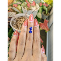 1.80 Ct.Tw.Total Carat Weight Cabochon Lapis Pair from Afghanistan Life Style