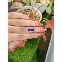 1.80&nbsp;Ct.Tw.Total Carat Weight Cabochon Lapis Pair from Afghanistan Life Style