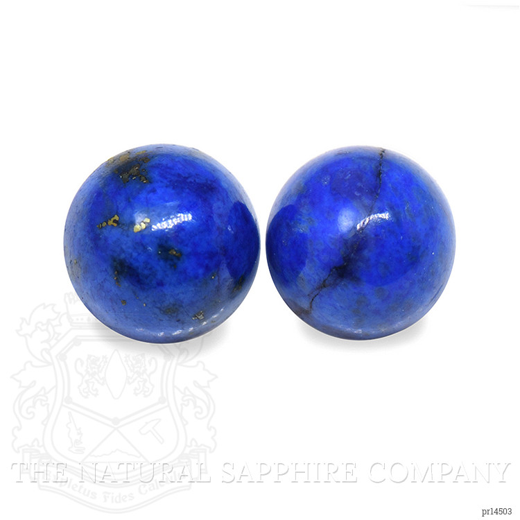 1.89 Ct.Tw. Cabochon Lapis Pair from Afghanistan