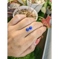 1.89&nbsp;Ct.Tw.Total Carat Weight Cabochon Lapis Pair from Afghanistan Life Style