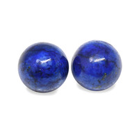1.84 Ct.Tw.Total Carat Weight Cabochon Lapis Pair from Afghanistan Image