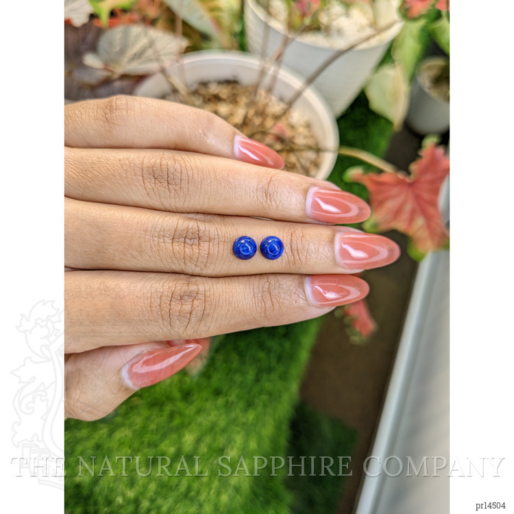 1.84 Ct.Tw. Cabochon Lapis Pair from Afghanistan