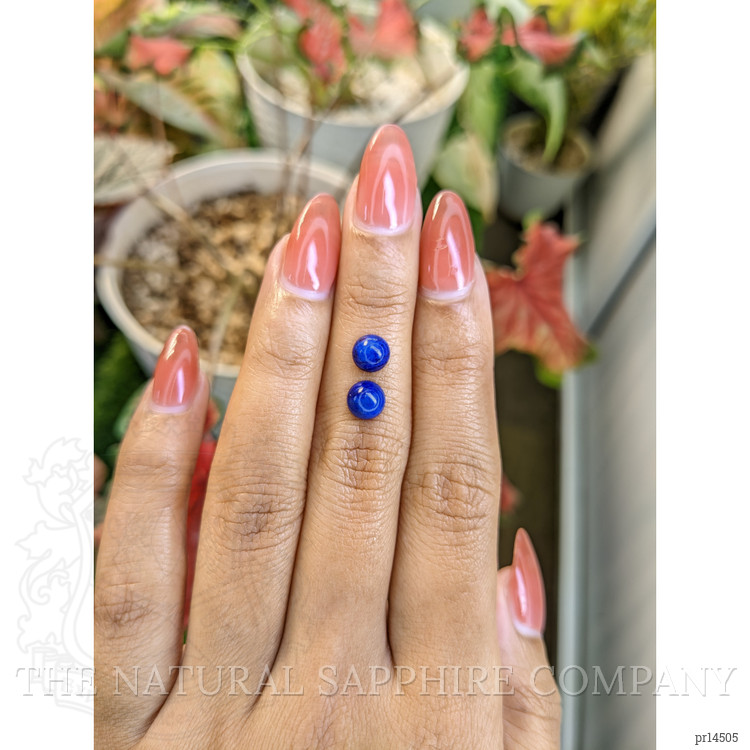 1.94 Ct.Tw. Cabochon Lapis Pair from Afghanistan