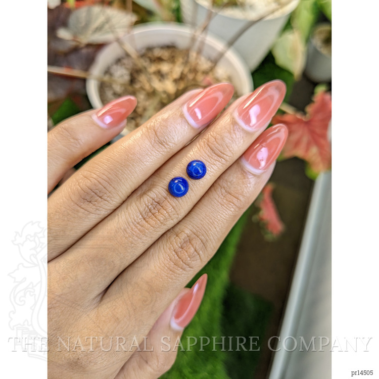 1.94 Ct.Tw. Cabochon Lapis Pair from Afghanistan