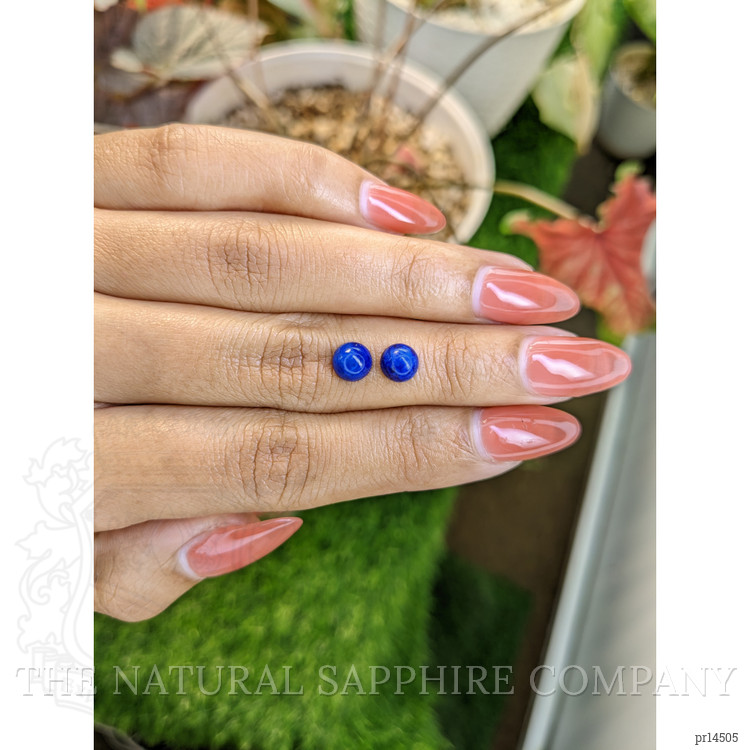1.94 Ct.Tw. Cabochon Lapis Pair from Afghanistan
