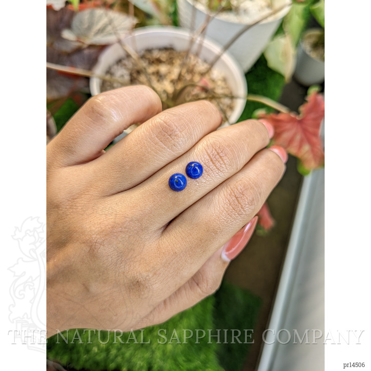 1.80 Ct.Tw. Cabochon Lapis Pair from Afghanistan