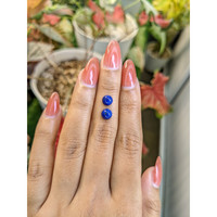 1.80 Ct.Tw.Total Carat Weight Cabochon Lapis Pair from Afghanistan Life Style