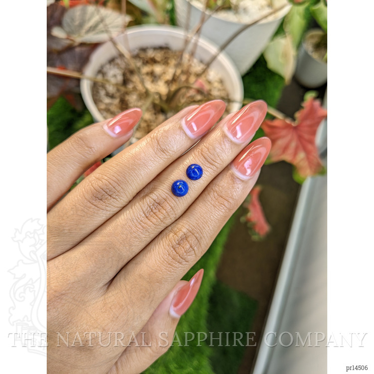 1.80 Ct.Tw. Cabochon Lapis Pair from Afghanistan