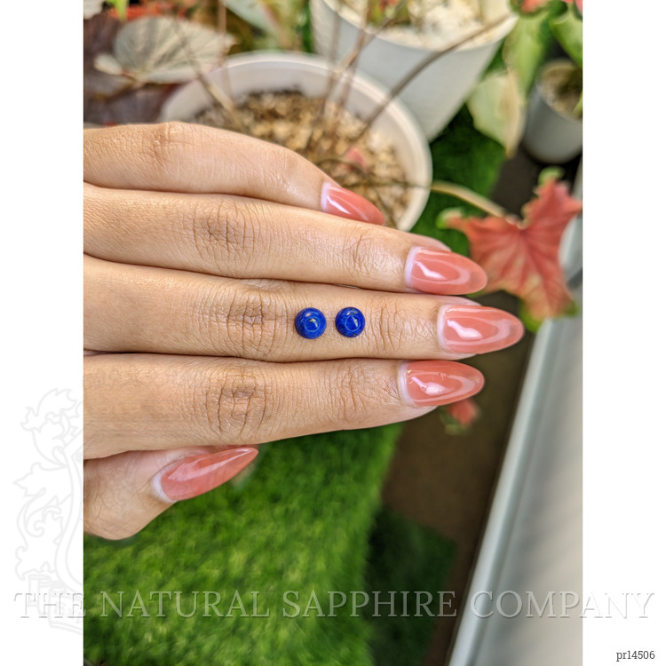 1.80 Ct.Tw. Cabochon Lapis Pair from Afghanistan